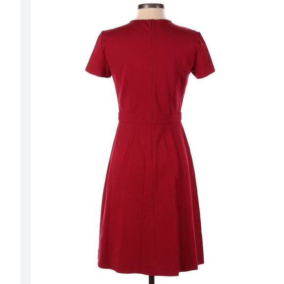 Brooks Brothers Red Fleece Women Dress Fit & Flare 6 Stretch Pleated Ponte Knit - Picture 6 of 6